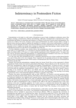 Indeterminacy in Postmodern Fiction