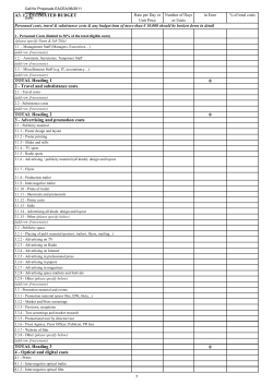 Budget form