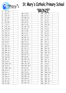 35 3 x 9 = 36 9 x 3 = 37 55 ÷ 5 = 38 2 x 8 = 39 9 x 2 = 40 7 x 3 = 41