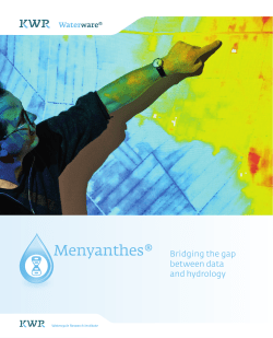 Menyanthes Bridging the gap between data and hydrology