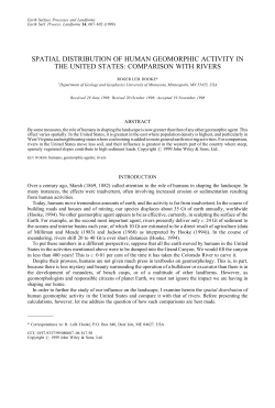 Spatial distribution of human geomorphic activity in the United States