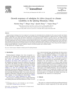 Growth responses of subalpine fir (Abies fargesii) to climate