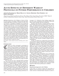 Acute effects of different warm-up protocols on fitness performance in