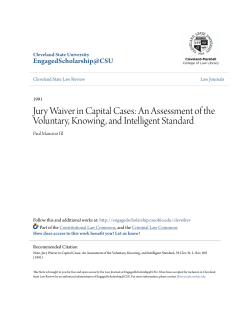 Jury Waiver in Capital Cases