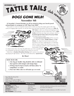 TATTLE TAILS club news lett r TATTLE TAILS club news lett r
