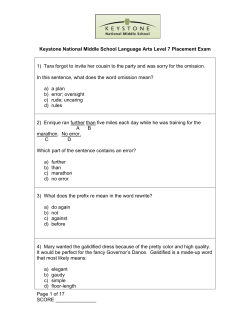 7th Grade Language Arts Exam