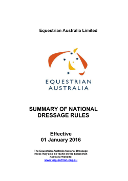 summary of national dressage rules