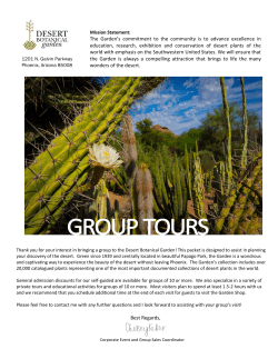 GROUP TOUR PACKET - Desert Botanical Garden