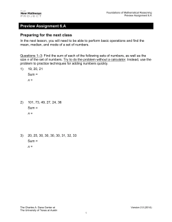 Sample preview assignment and lesson activity from the fifth week of