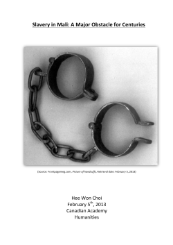 Slavery in Mali Research Paper