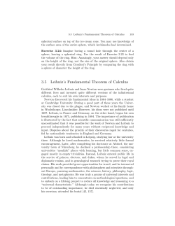 3.5 Leibniz`s Fundamental Theorem of Calculus
