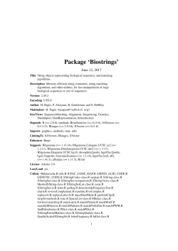 Package `Biostrings`
