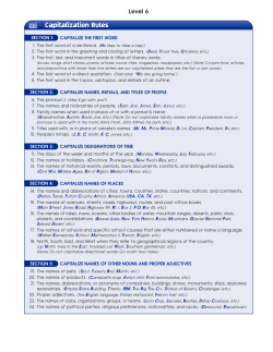 Punc. and Cap. Rules