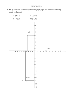 EXERCISE 2.5.4 1. Fix up your own coordinate system on a graph