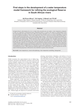 First steps in the development of a water temperature model