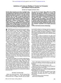 Inhibition of Leukocyte Rolling in Venules by