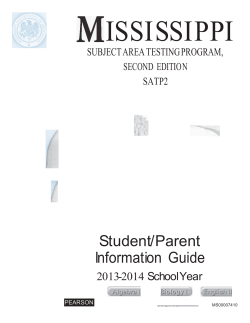 2013-14 Subject Area Test Guide for Students and Parents