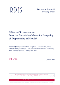 Effort or Circumstances: Does the Correlation Matter for Inequality of