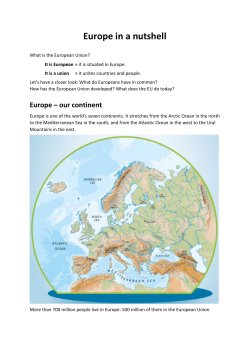 Europe in a nutshell