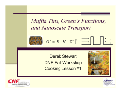 Muffin Tins, Green`s Functions, and Nanoscale Transport
