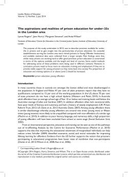 The aspirations and realities of prison education