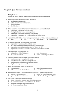 Chapter 8 imperialism quiz