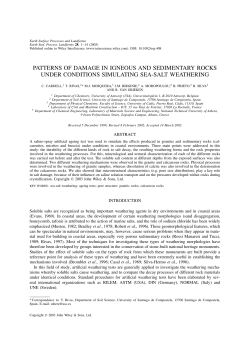 Patterns of damage in igneous and sedimentary rocks under