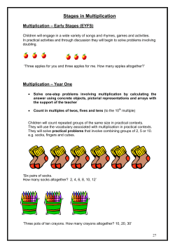Stages in Multiplication