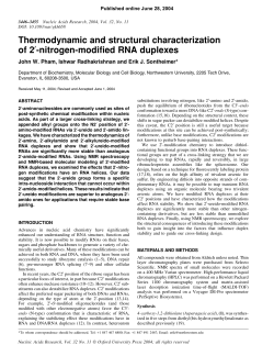 Thermodynamic and structural characterization of