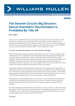 The Seventh Circuit`s Big Decision: Sexual Orientation