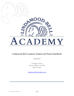 Lindamood-Bell Academy Student and Parent Handbook