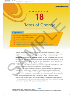 Rates of Change - Cambridge University Press
