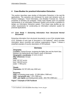 4 Case-Studies for practical Information Extraction Germany