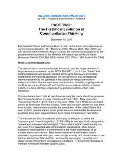 THE ANTI COMMUNITARIAN MANIFESTO