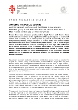IMAGING THE PUBLIC SQUARE An international conference of the