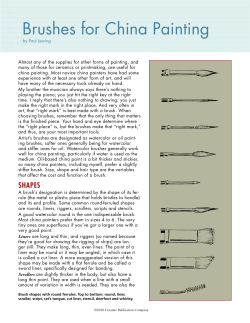 Brushes for China Painting
