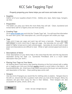 KCC Sale Tagging Tips!