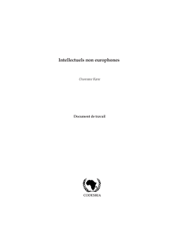 Intellectuels non europhones by Ousmane Kane