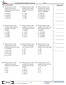 Determining Rounding Amounts