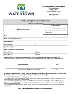 Outdoor Dining Application