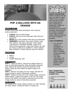POP A BALLOON WITH AN ORANGE