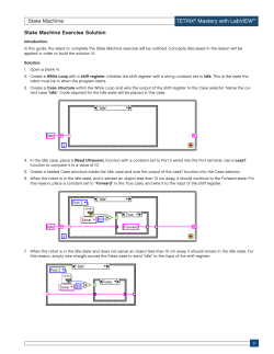 TETRIX&reg; Mastery with LabVIEW&trade; State