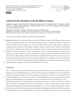 Analysis of fire dynamics in the Brazilian savannas