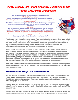 the role of political parties in the united states