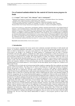 Use of natural antimicrobials for the control of Listeria