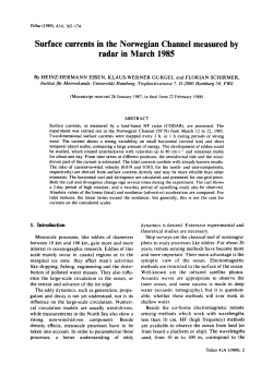 Surface currents in the Norwegian Channel measured by radar in