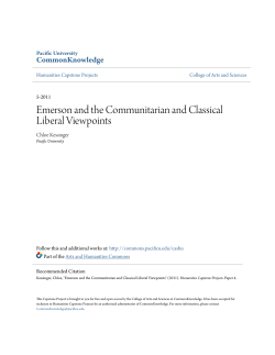Emerson and the Communitarian and Classical Liberal Viewpoints