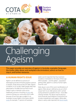 Challenging Ageism - Seniors Rights Victoria