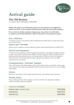 Arrival guide - Rural Retreats