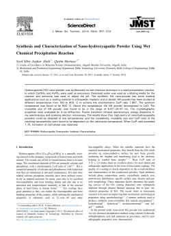 Synthesis and Characterization of Nano